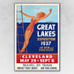 16" X 24" Great Lakes 1937 Vintage Travel Poster Wall Art