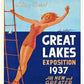 16" X 24" Great Lakes 1937 Vintage Travel Poster Wall Art