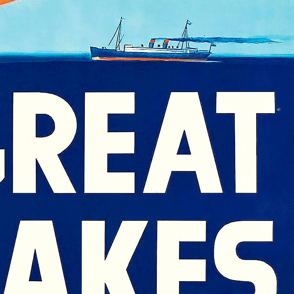 16" X 24" Great Lakes 1937 Vintage Travel Poster Wall Art