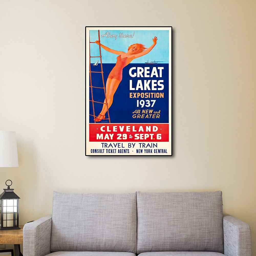 16" X 24" Great Lakes 1937 Vintage Travel Poster Wall Art