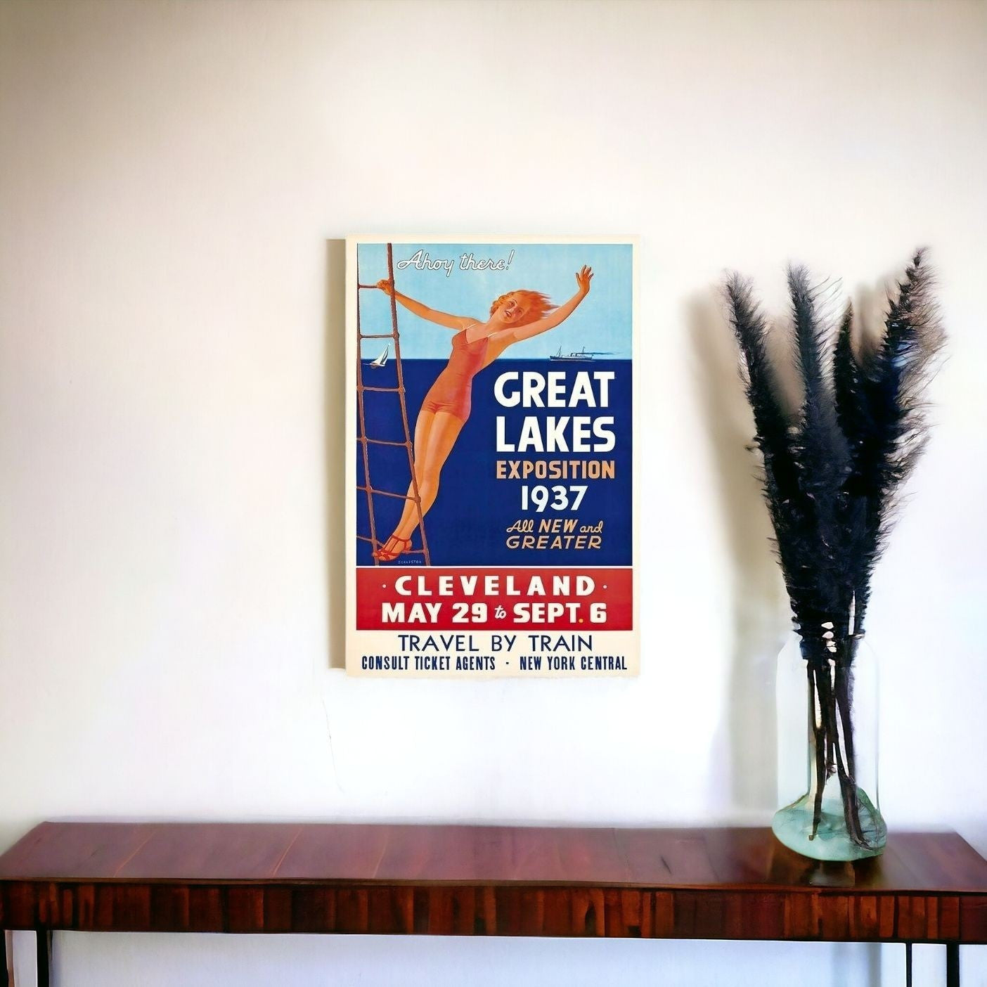 16" X 24" Great Lakes 1937 Vintage Travel Poster Wall Art