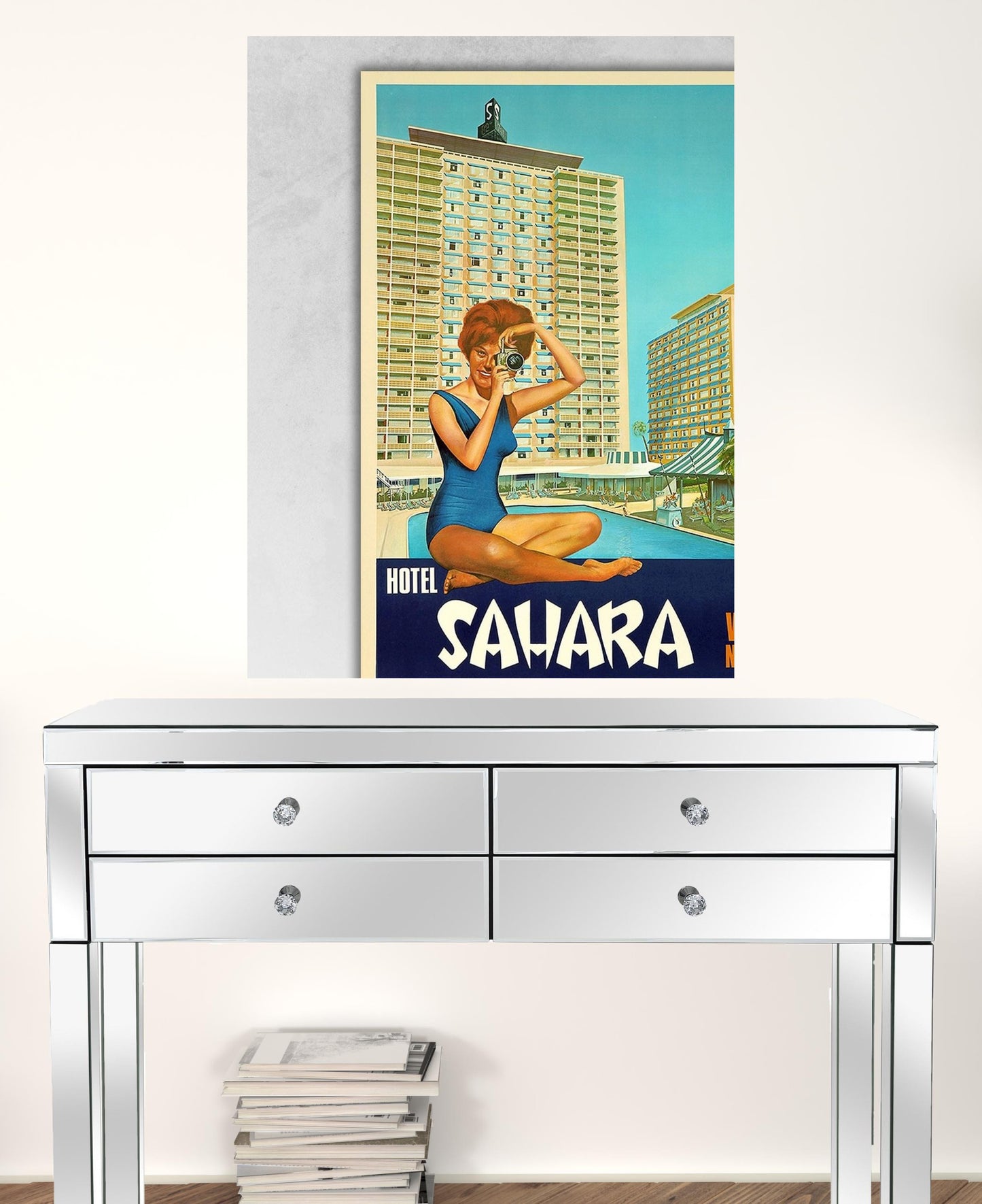 18" X 24" Hotel Sahara C1960S Las Vegas Vintage Travel Poster Wall Art