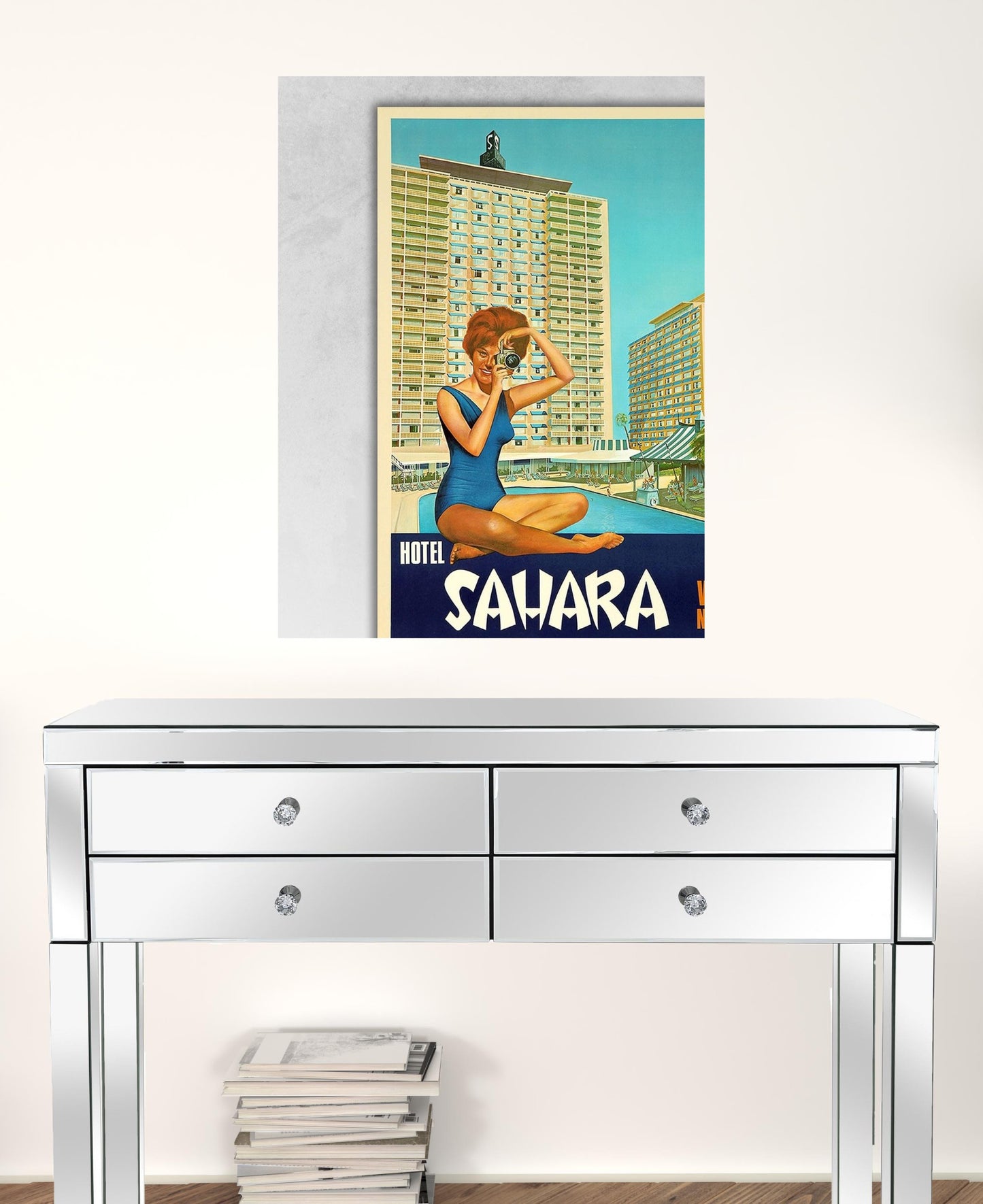 18" X 24" Hotel Sahara C1960S Las Vegas Vintage Travel Poster Wall Art