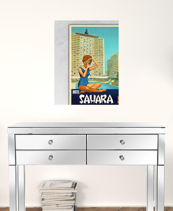 18 X 24 Hotel Sahara C1960S Las Vegas Vintage Travel Poster Wall Art