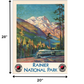 36" X 48" Rainier National Park C1920S Vintage Travel Poster Wall Art