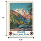 36" X 48" Rainier National Park C1920S Vintage Travel Poster Wall Art