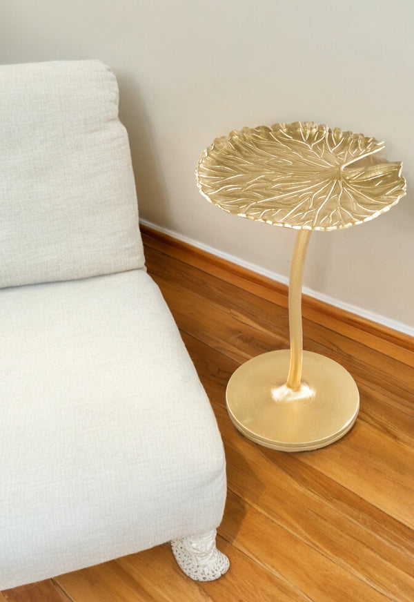 22 Gold Aluminum End Table