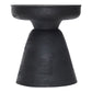 18" Black Solid Wood Round End Table