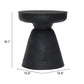 18" Black Solid Wood Round End Table