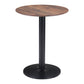 24" Black And Brown Round End Table