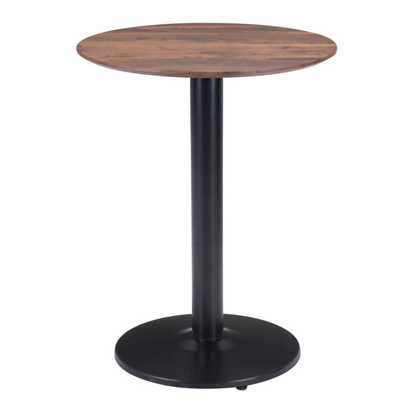 24 Black And Brown Round End Table