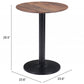 24" Black And Brown Round End Table