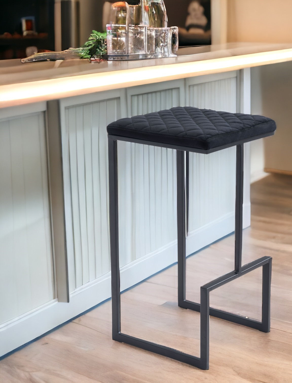 30" Steel Backless Bar Height Bar Chair