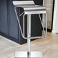 32" Steel Swivel Backless Bar Height Bar Chair