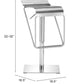 32" Steel Swivel Backless Bar Height Bar Chair