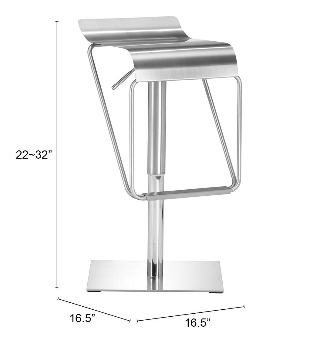 32" Steel Swivel Backless Bar Height Bar Chair