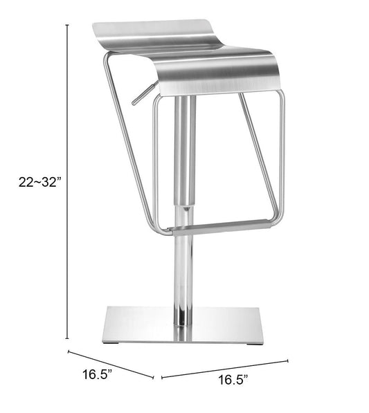 32" Steel Swivel Backless Bar Height Bar Chair