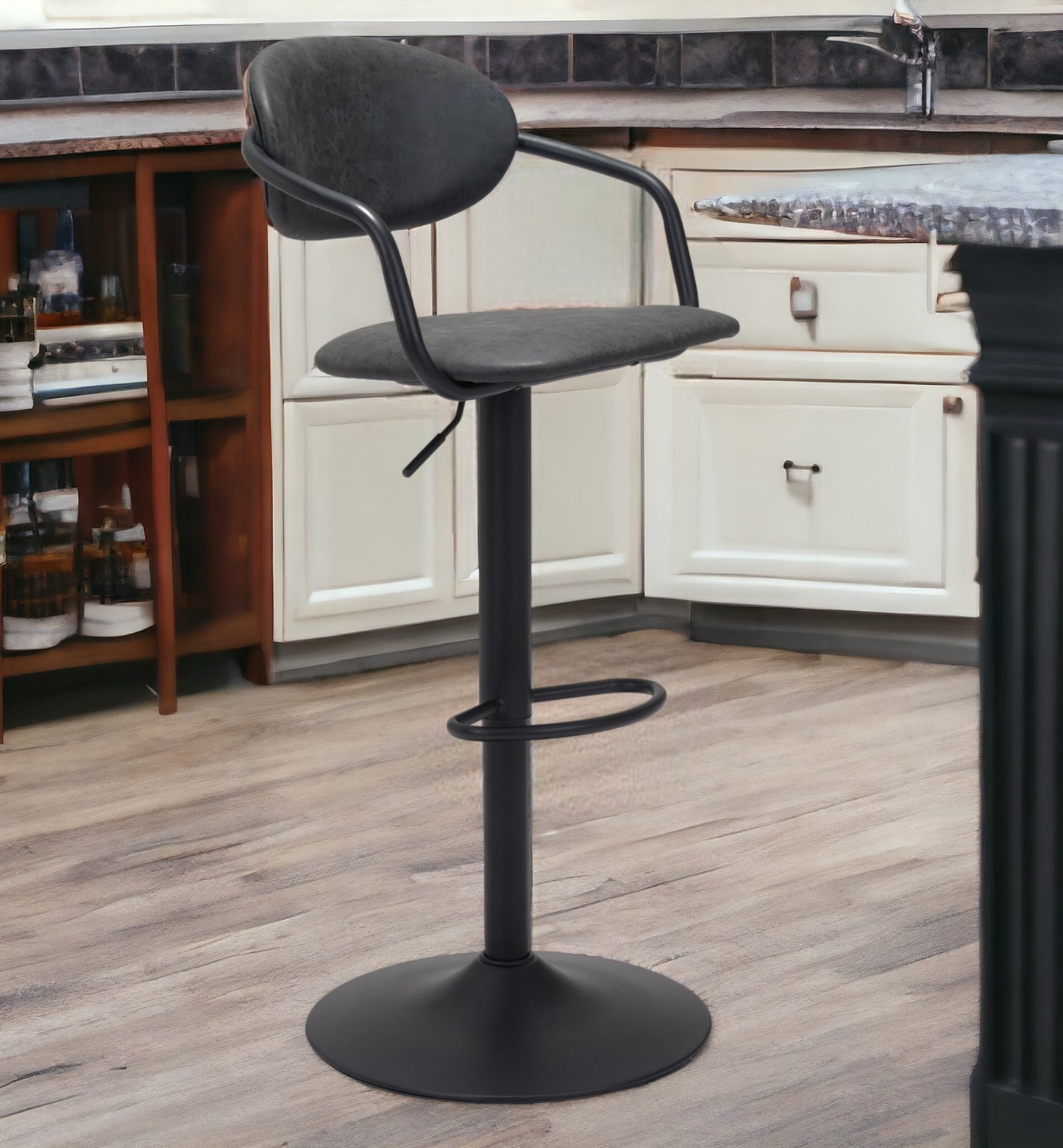 Adjustable Height Steel Swivel Low Back Counter Height Bar Chair