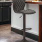 Adjustable Height Gray And Black Steel Swivel Low Back Counter Height Bar Chair