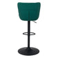 Adjustable Height Green And Black Steel Swivel Low Back Counter Height Bar Chair