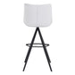 Set of Two 29" White And Black Steel Low Back Bar Height Bar Chairs