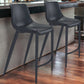 Set of Two 30" Steel Low Back Bar Height Bar Chairs