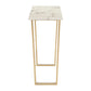 Designer's Choice White Faux Marble and Gold Console Table