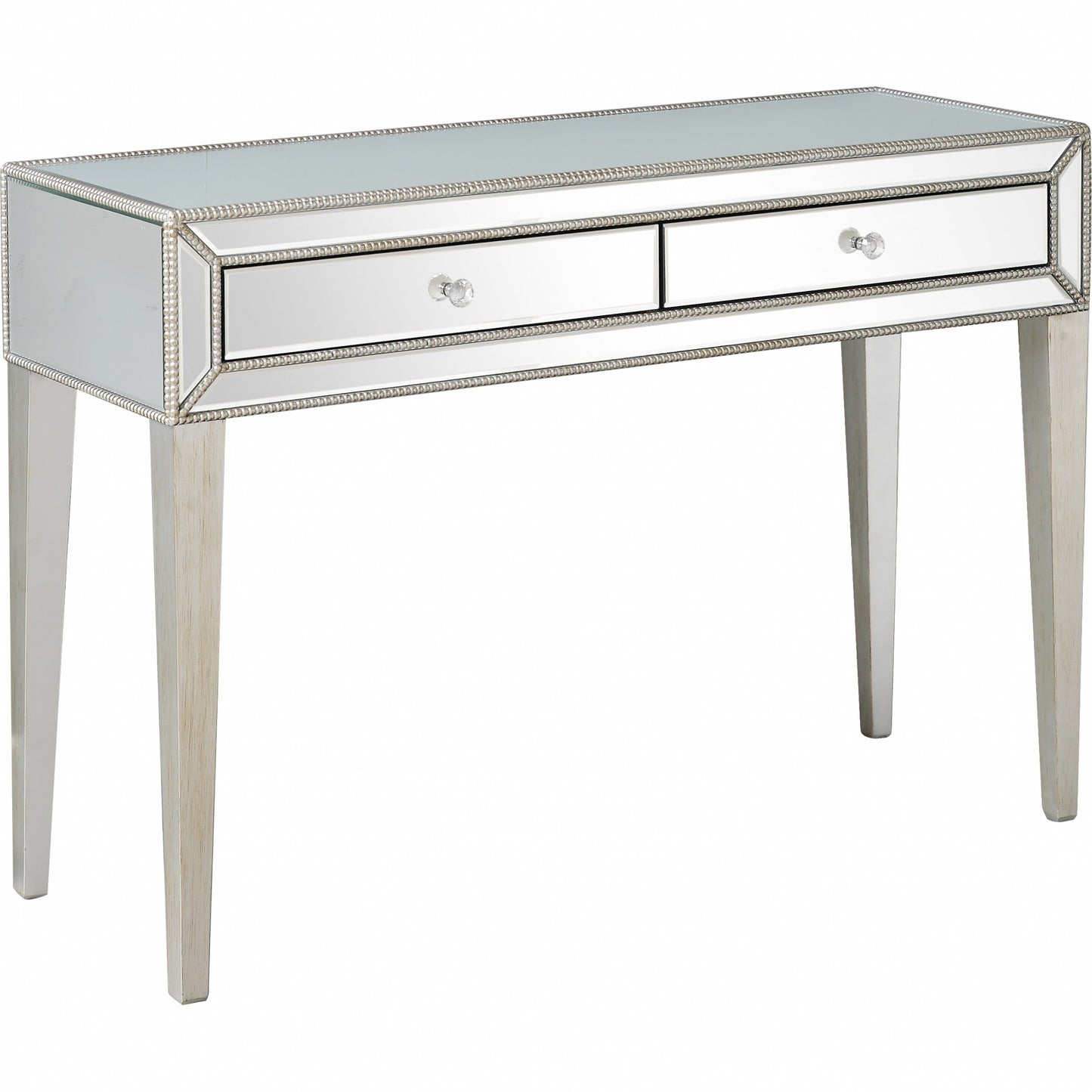 Silver Beaded Console Table