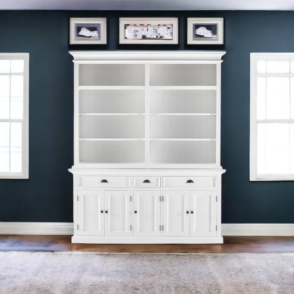 87 White Solid Wood Four Tier Bookcase