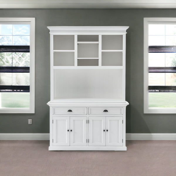 87 White Solid Wood Adjustable Two Tier Bookcase