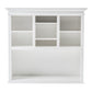 87" White Solid Wood Adjustable Two Tier Bookcase