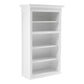 87" White Solid Wood Adjustable Four Tier Bookcase