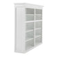 87" White Solid Wood Adjustable Four Tier Bookcase