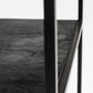 55" Natural and Black Frame Console Table With Storage