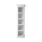 75" White Solid Wood Five Tier Bookcase