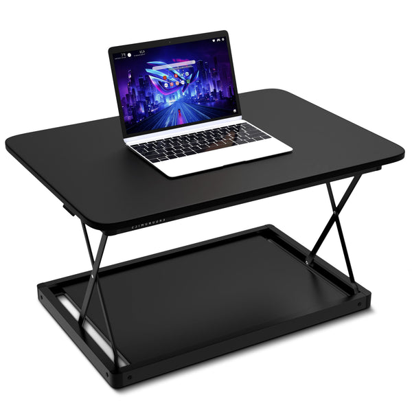 Small Black Adjustable Standing Desk Converter