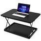 Small Black Adjustable Standing Desk Converter