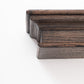 24" Rustic Brown and Black Floating Shelf