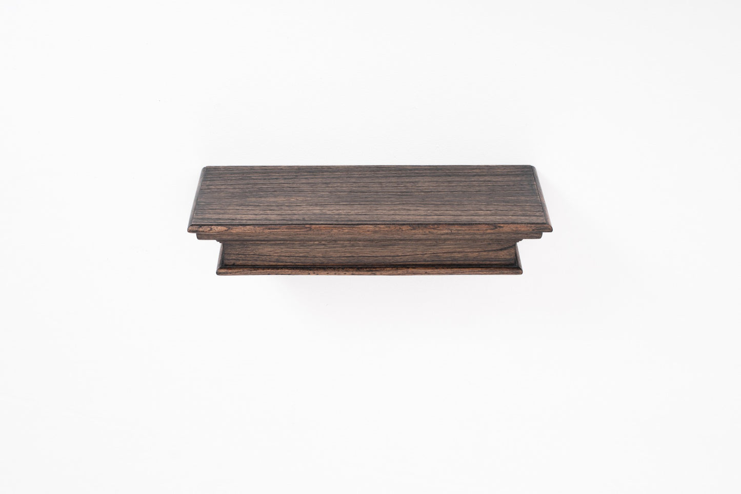 24" Rustic Brown and Black Floating Shelf