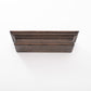 24" Rustic Brown and Black Floating Shelf