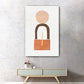 Abstract Orange Shapes In Balance Unframed Print Wall Art