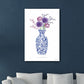 24" x 16" Blue and White Life Floral Vase Canvas Wall Art