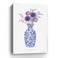 24" x 16" Blue and White Life Floral Vase Canvas Wall Art