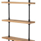 24" Three Shelves Solid Wood Wall Mounted Shelving Unit