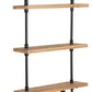 24" Three Shelves Solid Wood Wall Mounted Shelving Unit