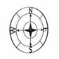 Black Metal Compass Shaped Wall Decor