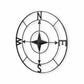 Black Metal Compass Shaped Wall Decor