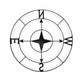 Black Metal Compass Shaped Wall Decor