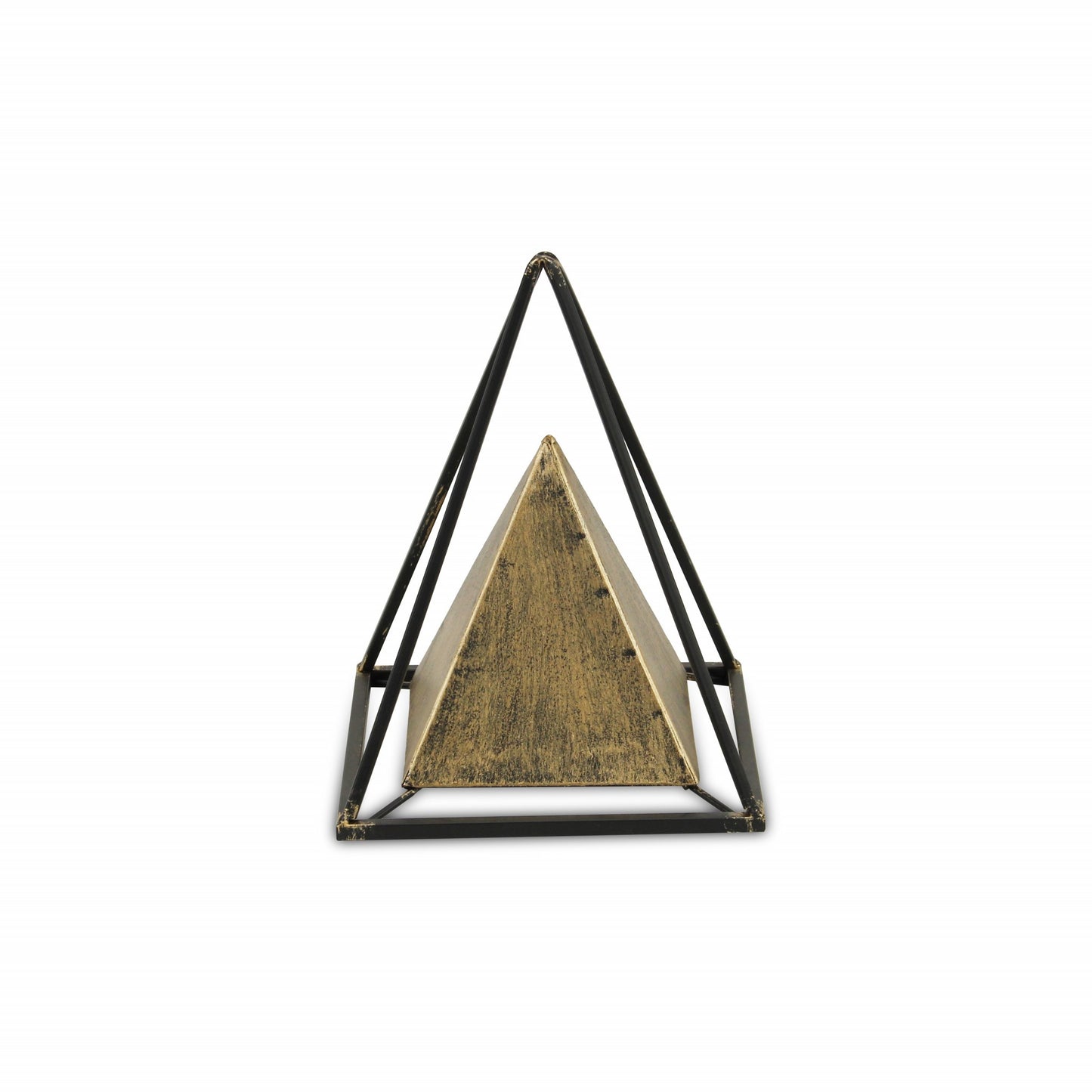 Metal Triangular Decorative Sculpture