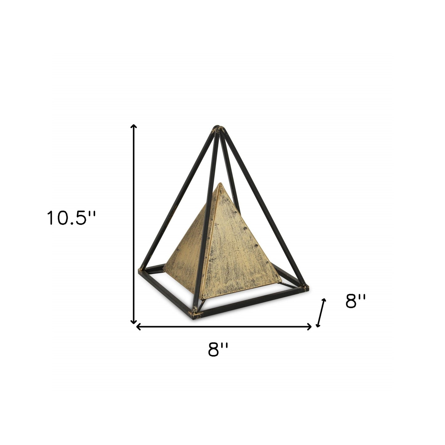 Metal Triangular Decorative Sculpture